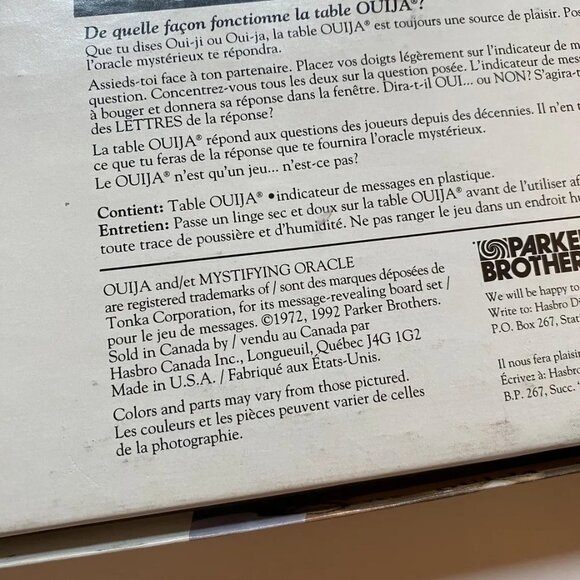 Ouija Board Mystifying Oracle Game Parker Brothers 1995 - Picture 7 of 8